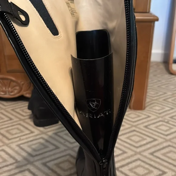 EUC! 11 with X-Wide Calf Ariat Black Leather Riding Boots - Picture 4 of 5